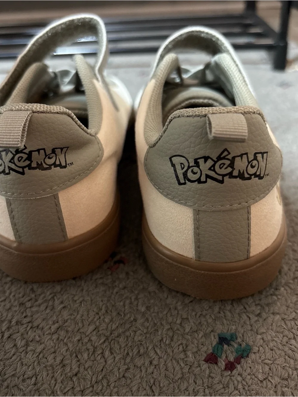 H&M Light Gray and Cream Kids Pokémon Sneakers (Pikachu, Eevee, Charmander)